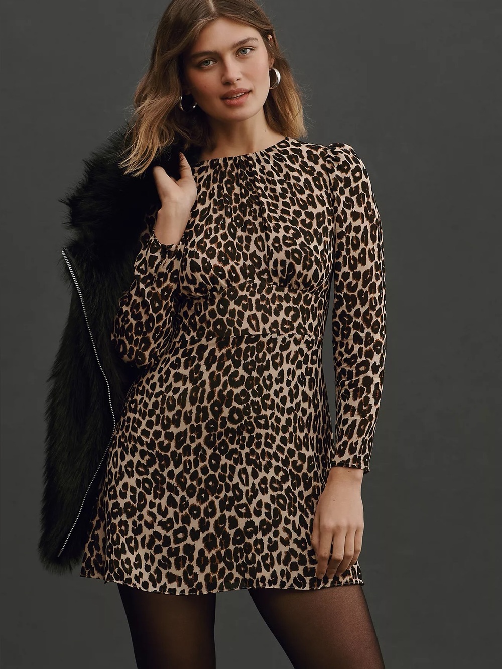 Reformation Laken Cheetah Mini Dress Size 2- Like New